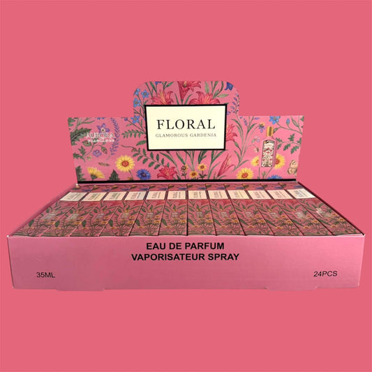 FLORAL GARDENIA TRAVEL SIZE PERFUME 24 PCS DISPLAY H101-029