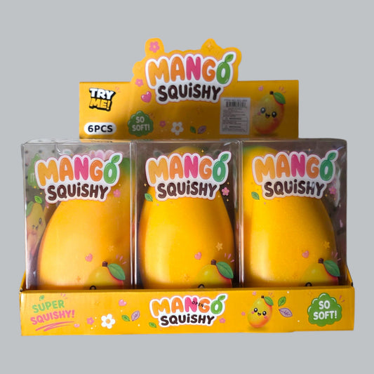LARGE MANGO SQUISHY 6 PCS DISPLAY